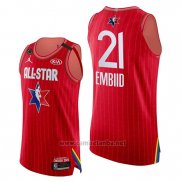 Camiseta All Star 2020 Eastern Conference Joel Embiid #21 Rojo