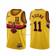 Camiseta Atlanta Hawks Trae Young #11 Ciudad 2021-22 Amarillo