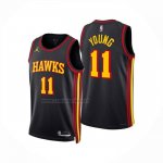 Camiseta Atlanta Hawks Trae Young NO 11 Statement 2025-26 Negro  Camiseta Atlanta Hawks Trae Young NO 11 Statement 2025-26 Negro