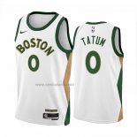 Camiseta Boston Celtics Jayson Tatum #0 Ciudad 2023-24 Blanco