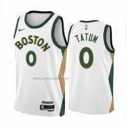 Camiseta Boston Celtics Jayson Tatum #0 Ciudad 2023-24 Blanco