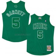 Camiseta Boston Celtics Kevin Garnett #5 Mitchell & Ness 2012 Verde