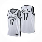 Camiseta Brooklyn Nets Michael Porter Jr. NO 17 Association 2025-26 Blanco