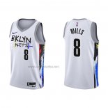 Camiseta Brooklyn Nets Patty Mills #8 Ciudad 2022-23 Blanco