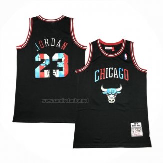 Camiseta Chicago Bulls Michael Jordan #23 Mitchell & Ness 1997-98 Negro2
