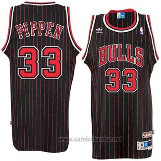 Camiseta Chicago Bulls Scottie Pippen #33 Retro Negro2