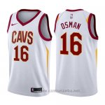 Camiseta Cleveland Cavaliers Cedi Osman #16 Association 2017-18 Blanco