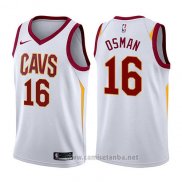 Camiseta Cleveland Cavaliers Cedi Osman #16 Association 2017-18 Blanco