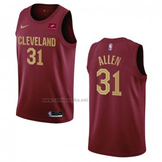 Camiseta Cleveland Cavaliers Jarrett Allen #31 Icon 2022-23 Rojo