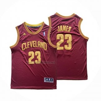 Camiseta Cleveland Cavaliers LeBron James NO 23 Rojo
