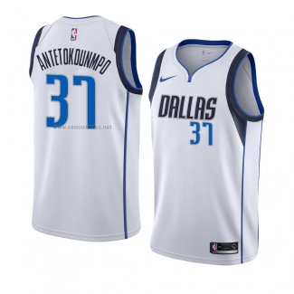 Camiseta Dallas Mavericks Kostas Antetokounmpo #37 Association 2018-19 Blanco