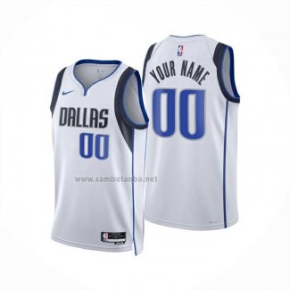 Camiseta Dallas Mavericks Personalizada Association 2024-25 Blanco