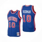 Camiseta Detroit Pistons Dennis Rodman #10 Mitchell & Ness 1988-89 Azul