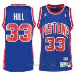 Camiseta Detroit Pistons Grant Hill #33 Retro Azul