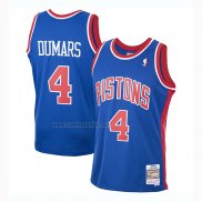 Camiseta Detroit Pistons Joe Dumars #4 Mitchell & Ness 1988-89 Azul
