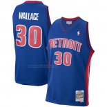 Camiseta Detroit Pistons Rasheed Wallace #30 Mitchell & Ness 2003-04 Azul