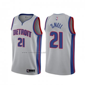 Camiseta Detroit Pistons Tony Snell #21 Statement 2019-20 Gris