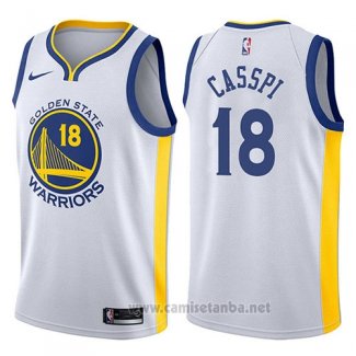 Camiseta Golden State Warriors Omri Casspi #18 Association 2017-18 Blanco