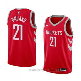 Camiseta Houston Rockets Chinanu Onuaku #21 Icon 2018 Rojo