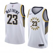 Camiseta Indiana Pacers Wesley Matthews #23 Association 2018 Blanco