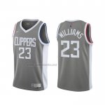 Camiseta Los Angeles Clippers Lou Williams #23 Earned 2020-21 Gris