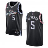 Camiseta Los Angeles Clippers Luke Kennard #5 Ciudad 2022-23 Negro