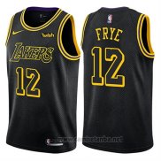 Camiseta Los Angeles Lakers Channing Frye #12 Ciudad 2018 Negro
