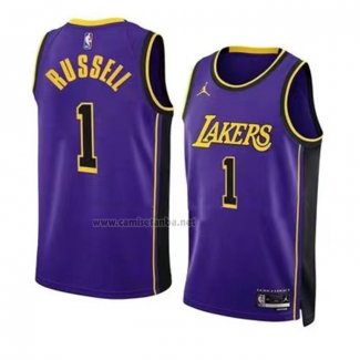 Camiseta Los Angeles Lakers D'Angelo Russell #1 Statement 2022-23 Violeta