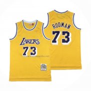 Camiseta Los Angeles Lakers Dennis Rodman #73 Mitchell & Ness 1998-99 Amarillo