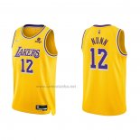 Camiseta Los Angeles Lakers Kendrick Nunn #12 75th Anniversary 2021-22 Amarillo