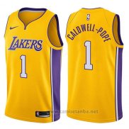 Camiseta Los Angeles Lakers Kentavious Caldwell-Pope #1 Swingman Icon 2017-18 Oro
