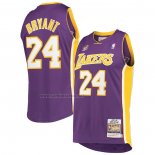 Camiseta Los Angeles Lakers Kobe Bryant #24 60th Anniversary Mitchell & Ness 2007-08 Violeta