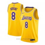 Camiseta Los Angeles Lakers Kobe Bryant #8 Nike Icon 2018-19 Amarillo