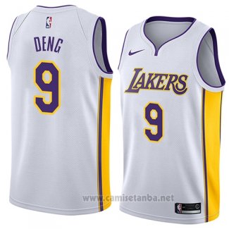 Camiseta Los Angeles Lakers Luol Deng #9 Association 2018 Blanco