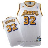 Camiseta Los Angeles Lakers Magic Johnson #32 Retro Blanco