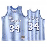Camiseta Los Angeles Lakers Shaquille O'Neal #34 Mitchell & Ness 1996-97 Azul Blanco