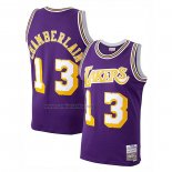 Camiseta Los Angeles Lakers Wilt Chamberlain #13 Mitchell & Ness 1971-72 Violeta