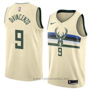 Camiseta Milwaukee Bucks Donte Divincenzo #9 Ciudad 2018 Crema