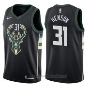 Camiseta Milwaukee Bucks John Henson #31 Statement 2017-18 Negro