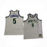 Camiseta Minnesota Timberwolves Anthony Edwards #5 Mitchell & Ness 2023-2024 Blanco