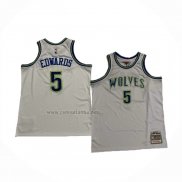 Camiseta Minnesota Timberwolves Anthony Edwards #5 Mitchell & Ness 2023-2024 Blanco
