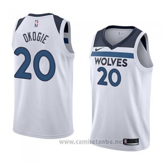 Camiseta Minnesota Timberwolves Josh Okogie #20 Association 2018 Blanco