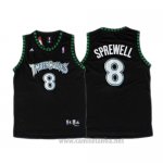 Camiseta Minnesota Timberwolves Latrell Sprewel #8 Retro Negro