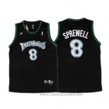 Camiseta Minnesota Timberwolves Latrell Sprewel #8 Retro Negro