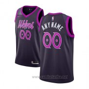 Camiseta Minnesota Timberwolves Personalizada Ciudad 2018-19 Violeta