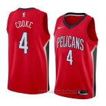 Camiseta New Orleans Pelicans Charles Cooke #4 Statement 2018 Rojo