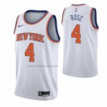 Camiseta New York Knicks Derrick Rose #4 Association Blanco