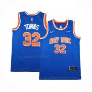 Camiseta New York Knicks Karl-Anthony Towns #32 Icon 2024-25 Azul
