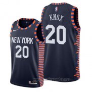 Camiseta New York Knicks Kevin Knox #20 Ciudad 2019 Azul