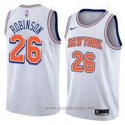 Camiseta New York Knicks Mitchell Robinson #26 Statement 2018 Blanco